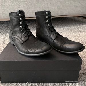 Kenneth Cole “Wild Game” Matte Leather Moto Boot